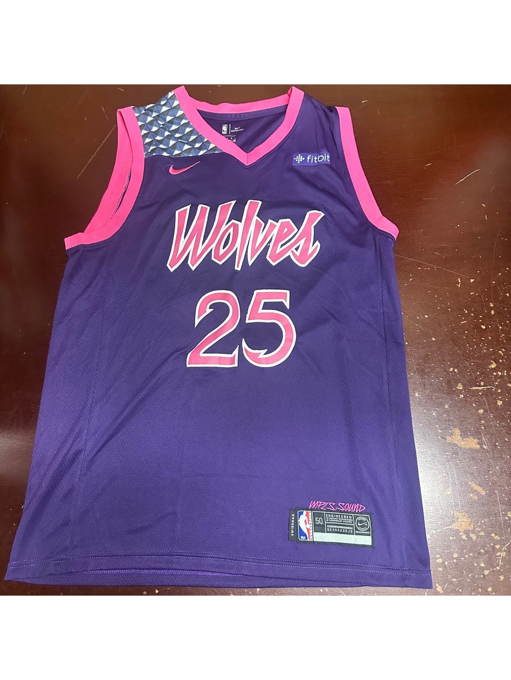 Derrick Rose Timberwolves Prince Purple Rain Edition Nike Jersey #25 Size Large